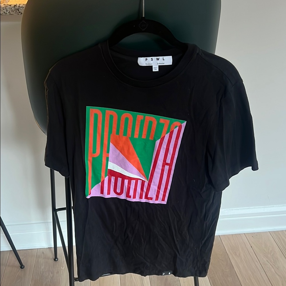 Proenza Schouler Black Graphic Tee